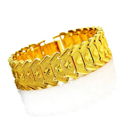 Gold shop with 9999 real gold men's bracelet 18K dragon row bracelet bracelet boss bracelet send dad watch chain