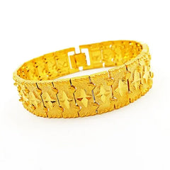 Gold shop with 9999 real gold men's bracelet 18K dragon row bracelet bracelet boss bracelet send dad watch chain