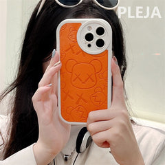 Cartoon Embossed Pattern Phone Case For iPhones