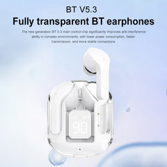 Wireless Transparent Earphones Digital Display