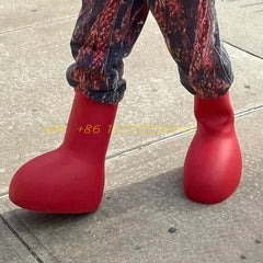 Red Rain Boots Thick Bottom