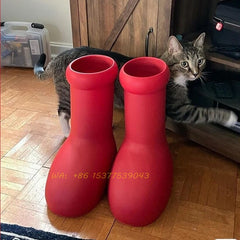 Red Rain Boots Thick Bottom