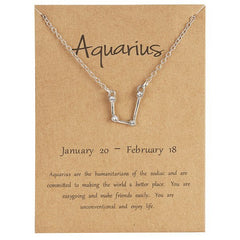 12 Constellation Zodiac Sign Necklace