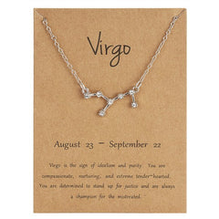 12 Constellation Zodiac Sign Necklace