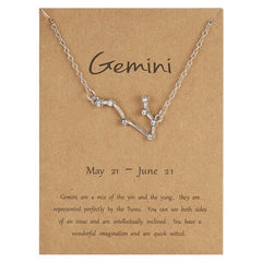 12 Constellation Zodiac Sign Necklace